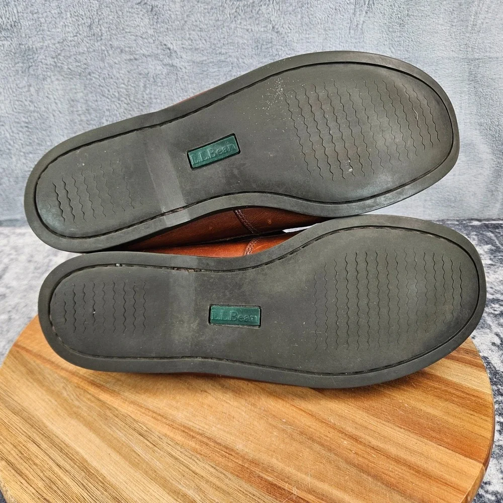 L.L.Bean Boat Shoes Mens Size 10.5 D Brown Casco Bay Moc Slip On Loafer 233933